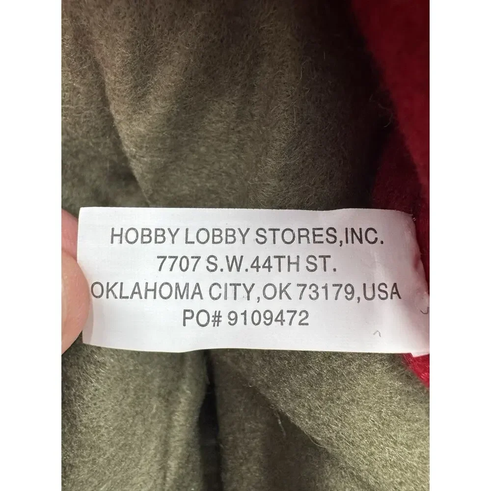 Traditional Christmas Santa Claus Figurine In Red Coat Faux Fur Hobby Lobby 17”
